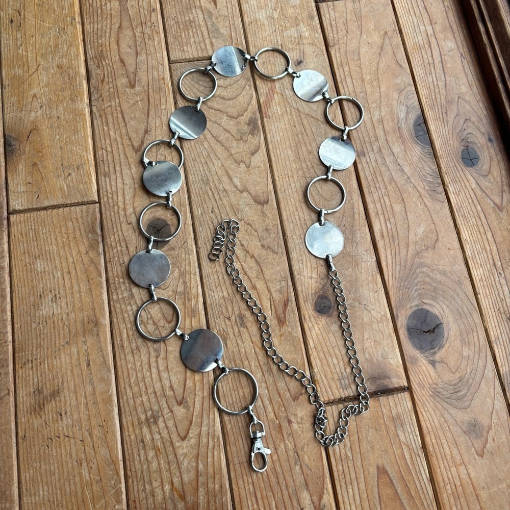 Silver Chain Circle Y2K/Grunge Belt